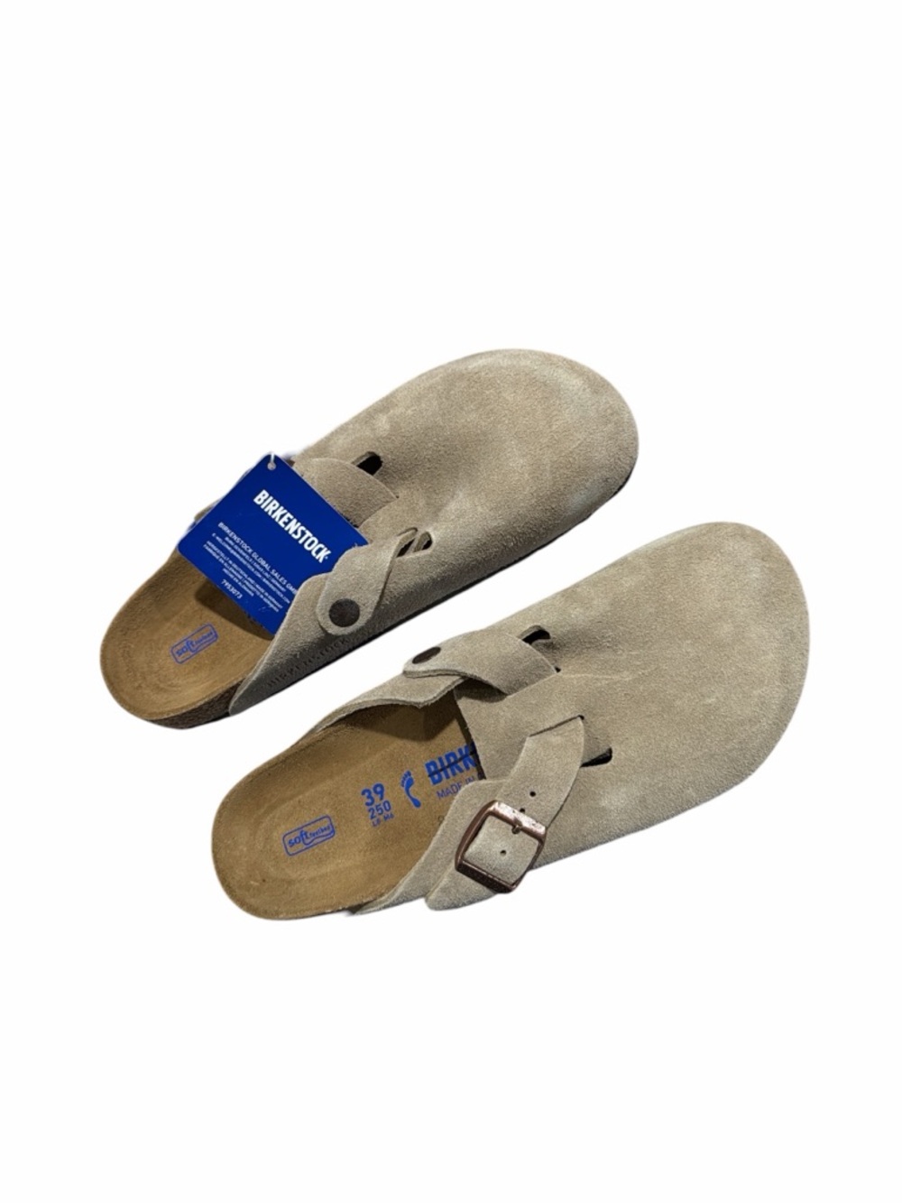 Birkenstock Boston Suede Clogs in Beige